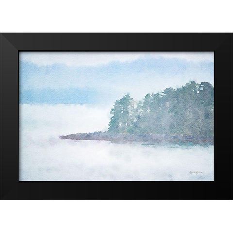 Indigo Bay No. 2 Black Modern Wood Framed Art Print by Murdock, Ramona