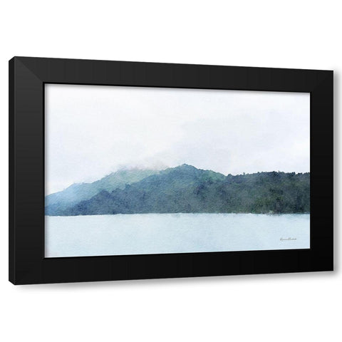 Indigo Bay No. 3 Black Modern Wood Framed Art Print by Murdock, Ramona