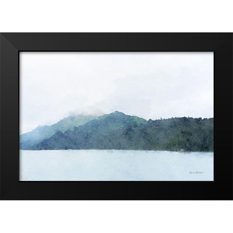 Indigo Bay No. 3 Black Modern Wood Framed Art Print by Murdock, Ramona