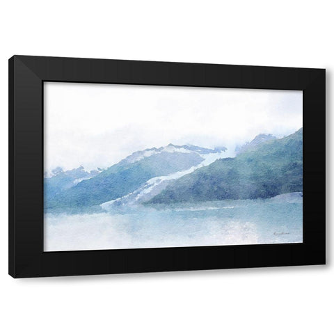 Indigo Bay No. 4 Black Modern Wood Framed Art Print with Double Matting by Murdock, Ramona