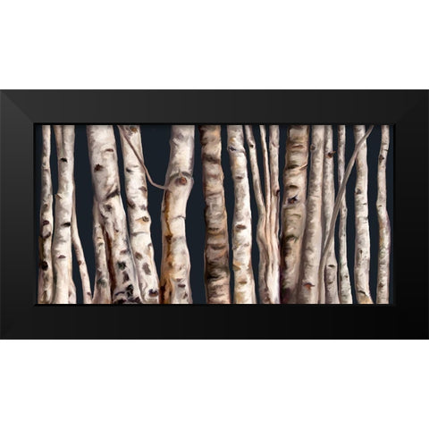 Birch Grove III Black Modern Wood Framed Art Print by Murdock, Ramona