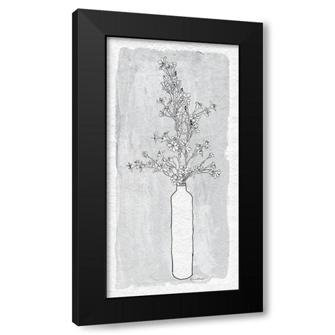 Dogwood Branch Black Modern Wood Framed Art Print by Murdock, Ramona
