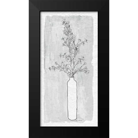 Dogwood Branch Black Modern Wood Framed Art Print by Murdock, Ramona