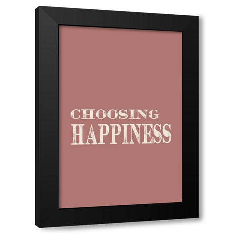 Choosing Happiness No. 1 Black Modern Wood Framed Art Print with Double Matting by Murdock, Ramona