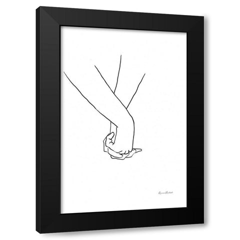 Comfort Walking Black Modern Wood Framed Art Print by Murdock, Ramona