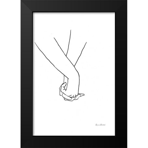 Comfort Walking Black Modern Wood Framed Art Print by Murdock, Ramona