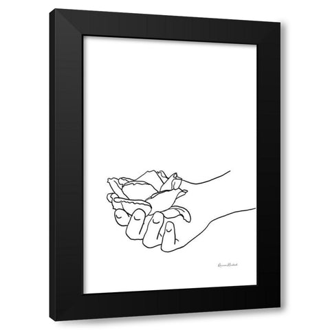 Holding the Rose Black Modern Wood Framed Art Print by Murdock, Ramona