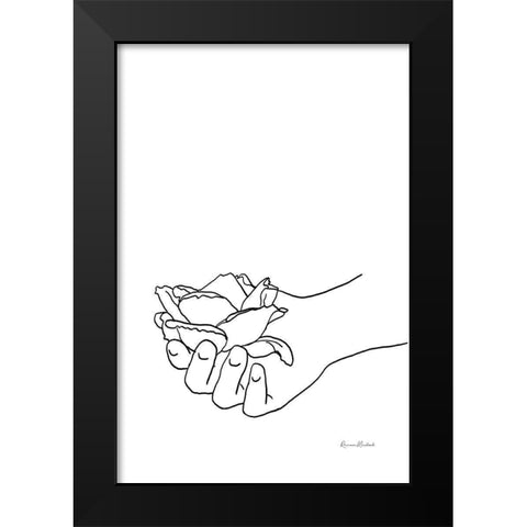 Holding the Rose Black Modern Wood Framed Art Print by Murdock, Ramona