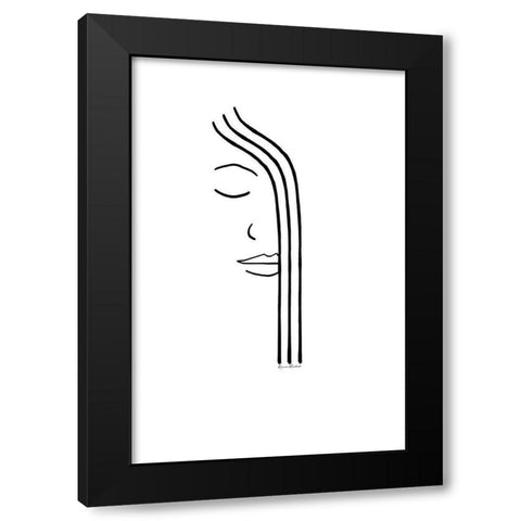 Hiding Faces II Black Modern Wood Framed Art Print by Murdock, Ramona