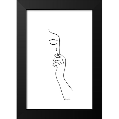 Hiding Faces III Black Modern Wood Framed Art Print by Murdock, Ramona