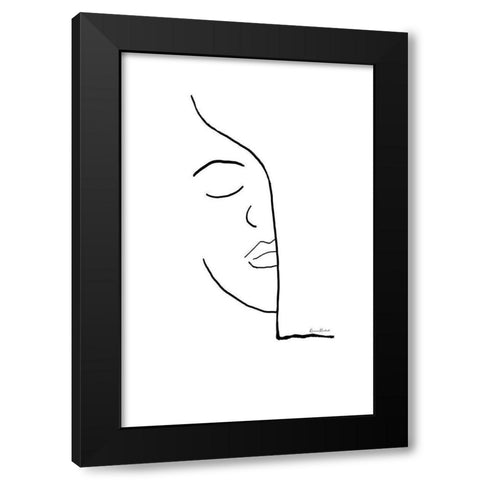 Hiding Faces IV Black Modern Wood Framed Art Print by Murdock, Ramona