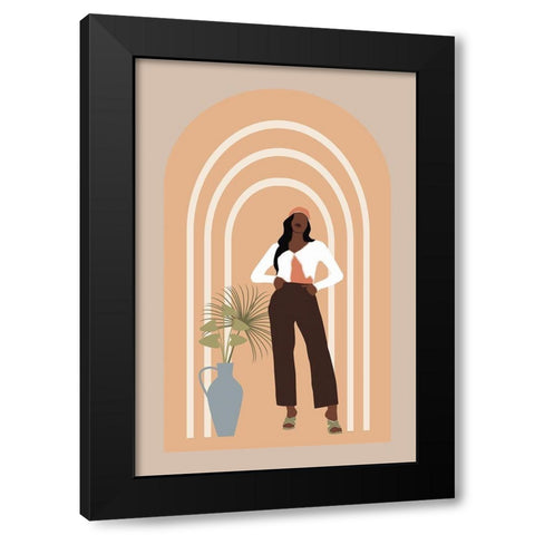 Rainbow Babe Black Modern Wood Framed Art Print by Murdock, Ramona