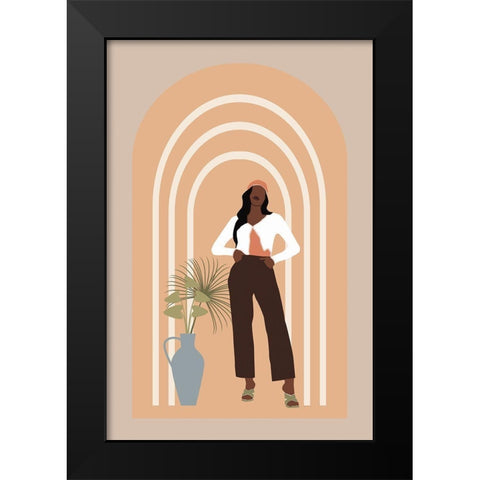 Rainbow Babe Black Modern Wood Framed Art Print by Murdock, Ramona