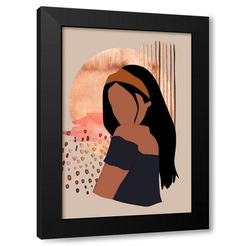 Over the Shoulder Black Modern Wood Framed Art Print with Double Matting by Murdock, Ramona