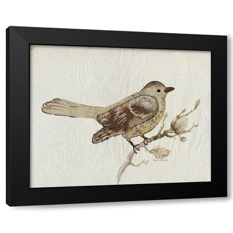 Bird Study No. 3 Black Modern Wood Framed Art Print with Double Matting by Murdock, Ramona