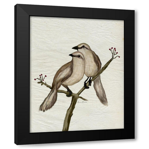 Mockingbird Medley I Black Modern Wood Framed Art Print with Double Matting by Murdock, Ramona