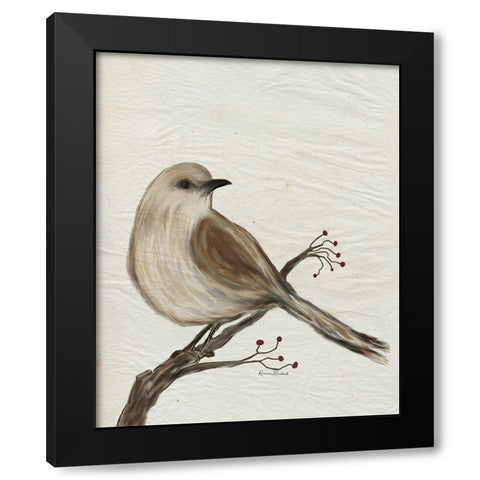 Mockingbird Medley III Black Modern Wood Framed Art Print with Double Matting by Murdock, Ramona