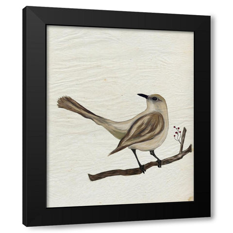 Mockingbird Medley V Black Modern Wood Framed Art Print with Double Matting by Murdock, Ramona