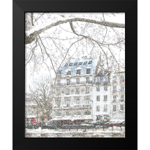 Noel a Paris Black Modern Wood Framed Art Print by Murdock, Ramona