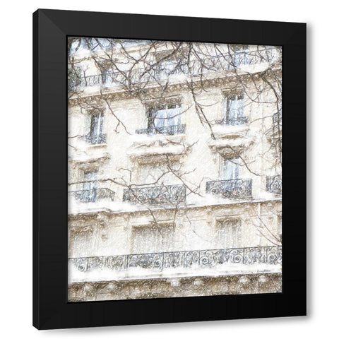 Parisian Holiday Black Modern Wood Framed Art Print by Murdock, Ramona