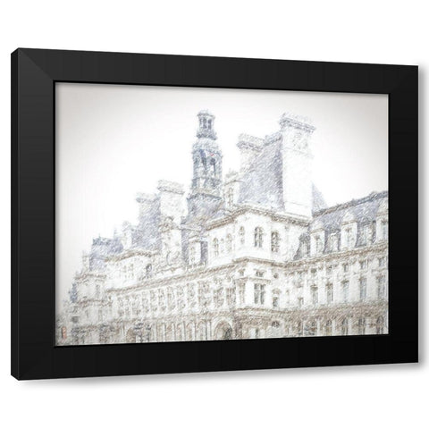 Snowy Holiday Black Modern Wood Framed Art Print with Double Matting by Murdock, Ramona