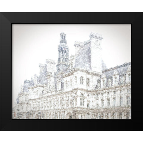 Snowy Holiday Black Modern Wood Framed Art Print by Murdock, Ramona