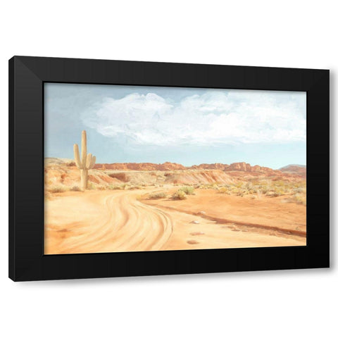 Desert Road Black Modern Wood Framed Art Print by Murdock, Ramona