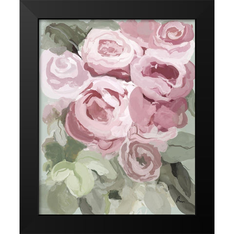 Rosy Roses I Black Modern Wood Framed Art Print by Murdock, Ramona