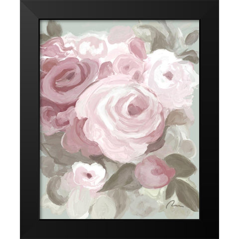 Rosy Roses II Black Modern Wood Framed Art Print by Murdock, Ramona