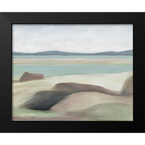 Vista Beach Tide pools Black Modern Wood Framed Art Print by Murdock, Ramona