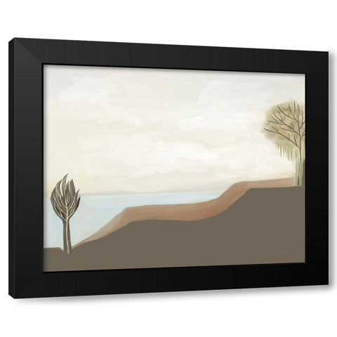 Twin Buttes Black Modern Wood Framed Art Print by Murdock, Ramona