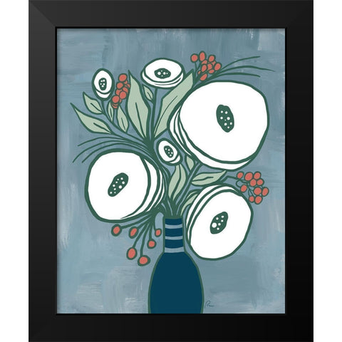 Bold Bouquet II Black Modern Wood Framed Art Print by Murdock, Ramona