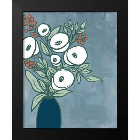 Bold Bouquet III Black Modern Wood Framed Art Print by Murdock, Ramona
