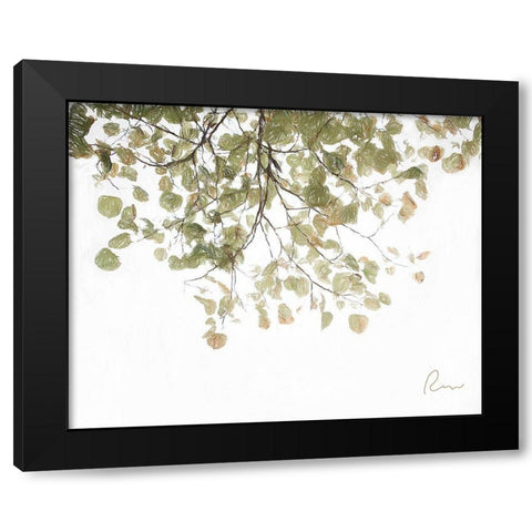 Aspen Leaves Black Modern Wood Framed Art Print by Murdock, Ramona