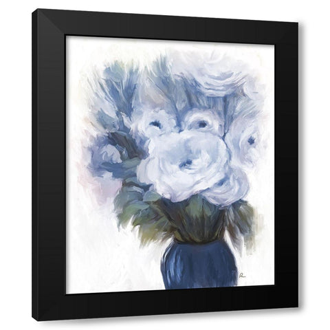 Rose Formality Black Modern Wood Framed Art Print by Murdock, Ramona