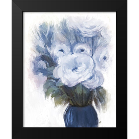 Rose Formality Black Modern Wood Framed Art Print by Murdock, Ramona