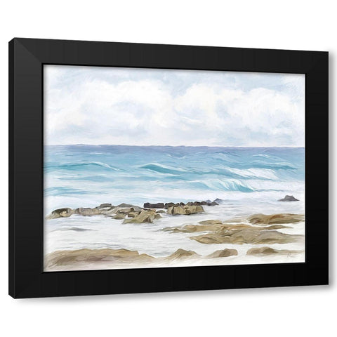 Wave Therapy I Black Modern Wood Framed Art Print with Double Matting by Murdock, Ramona