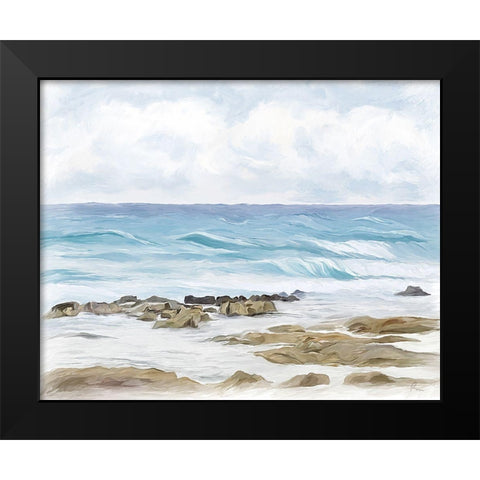 Wave Therapy I Black Modern Wood Framed Art Print by Murdock, Ramona