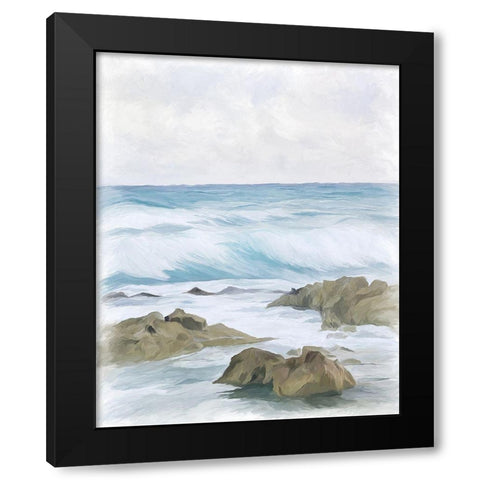 Wave Therapy II Black Modern Wood Framed Art Print by Murdock, Ramona