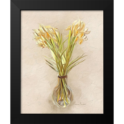 Glass of Iris Black Modern Wood Framed Art Print by Murdock, Ramona