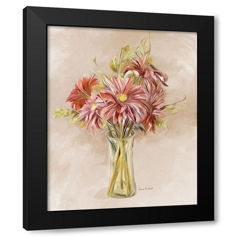 Glass of Mums Black Modern Wood Framed Art Print by Murdock, Ramona