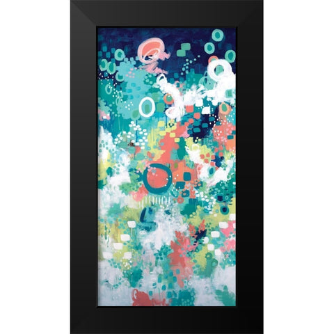 In the Flower Fields I Black Modern Wood Framed Art Print by Allemand, Sue