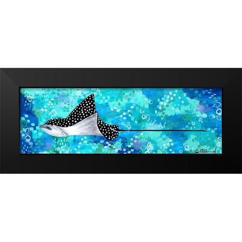 Flight of the Eagle Black Modern Wood Framed Art Print by Allemand, Sue