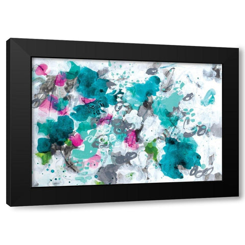 Over and Beyond Black Modern Wood Framed Art Print by Allemand, Sue