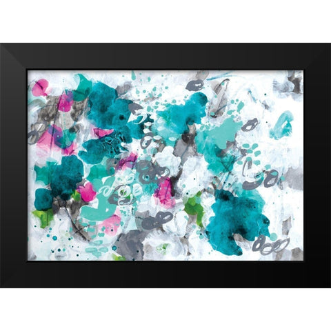 Over and Beyond Black Modern Wood Framed Art Print by Allemand, Sue