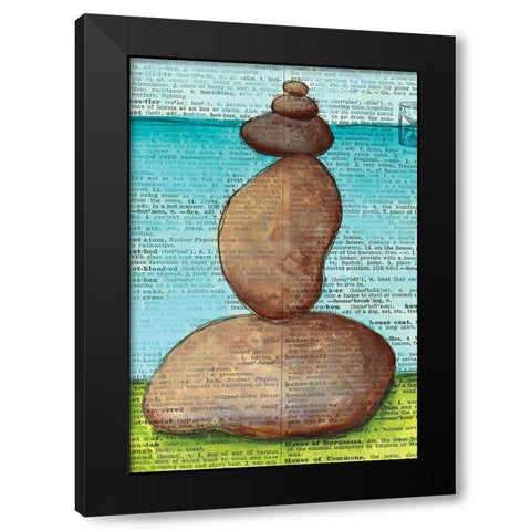 Balance Black Modern Wood Framed Art Print by Allemand, Sue
