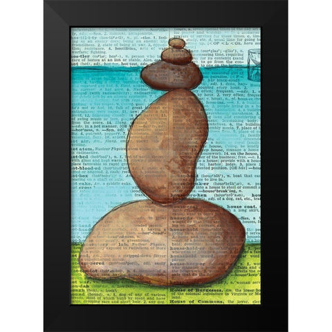 Balance Black Modern Wood Framed Art Print by Allemand, Sue