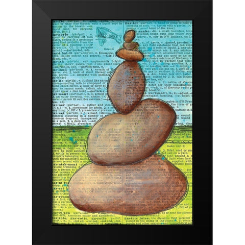 Balance II Black Modern Wood Framed Art Print by Allemand, Sue