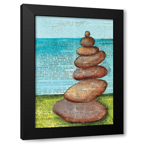 Balance III Black Modern Wood Framed Art Print by Allemand, Sue