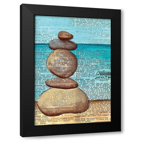 Balance IV Black Modern Wood Framed Art Print with Double Matting by Allemand, Sue